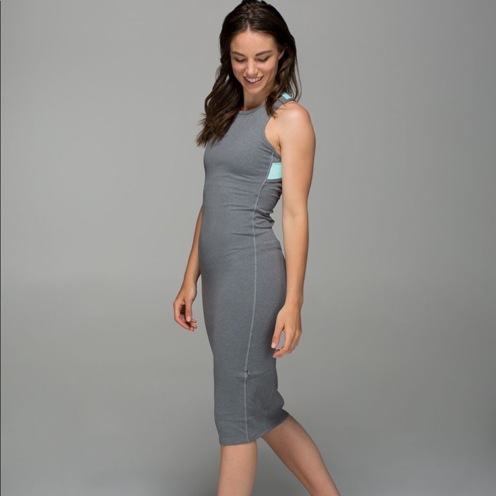 Picnic Play Dress Heathered Slate / Tranquil Blue